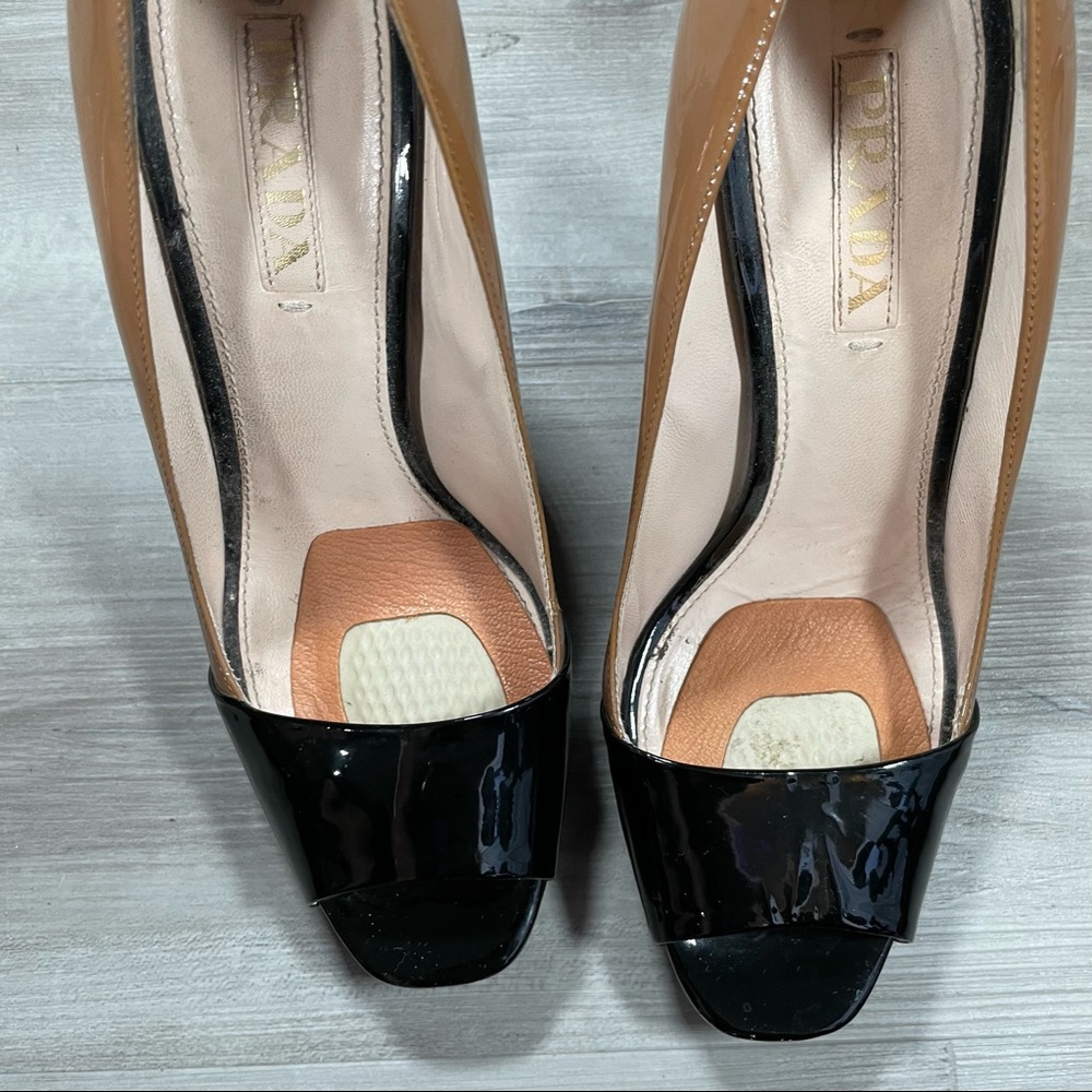 Prada Color Block Open Toe Heels - Picture 12 of 16